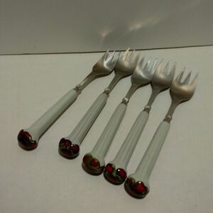 Vintage Denby England flat ware. (5) Salad forks.